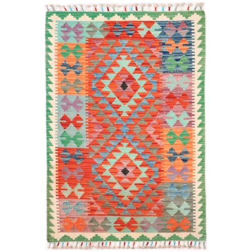 Kilim Afgano Decorativo Pequeño