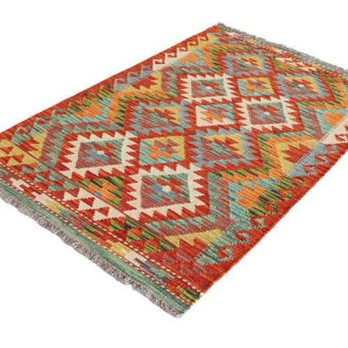 kilim turco artesanal colorido