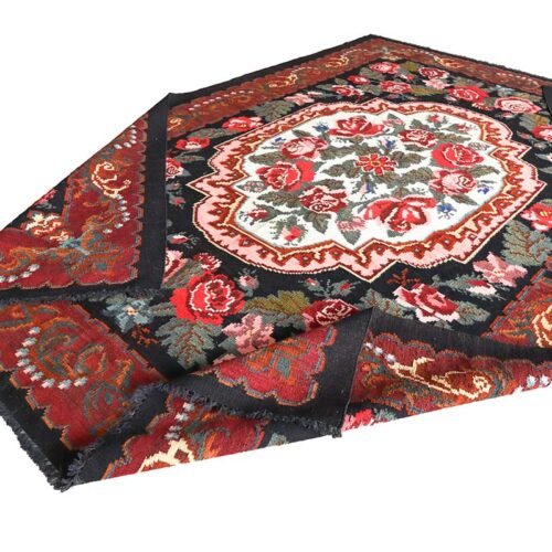 kilim moldavo floral hecho a mano