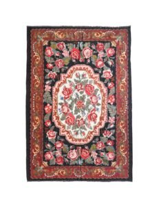 kilim moldavo floral hecho a mano