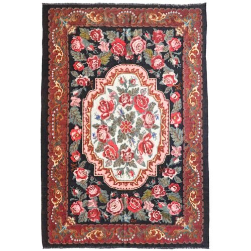 kilim moldavo floral hecho a mano